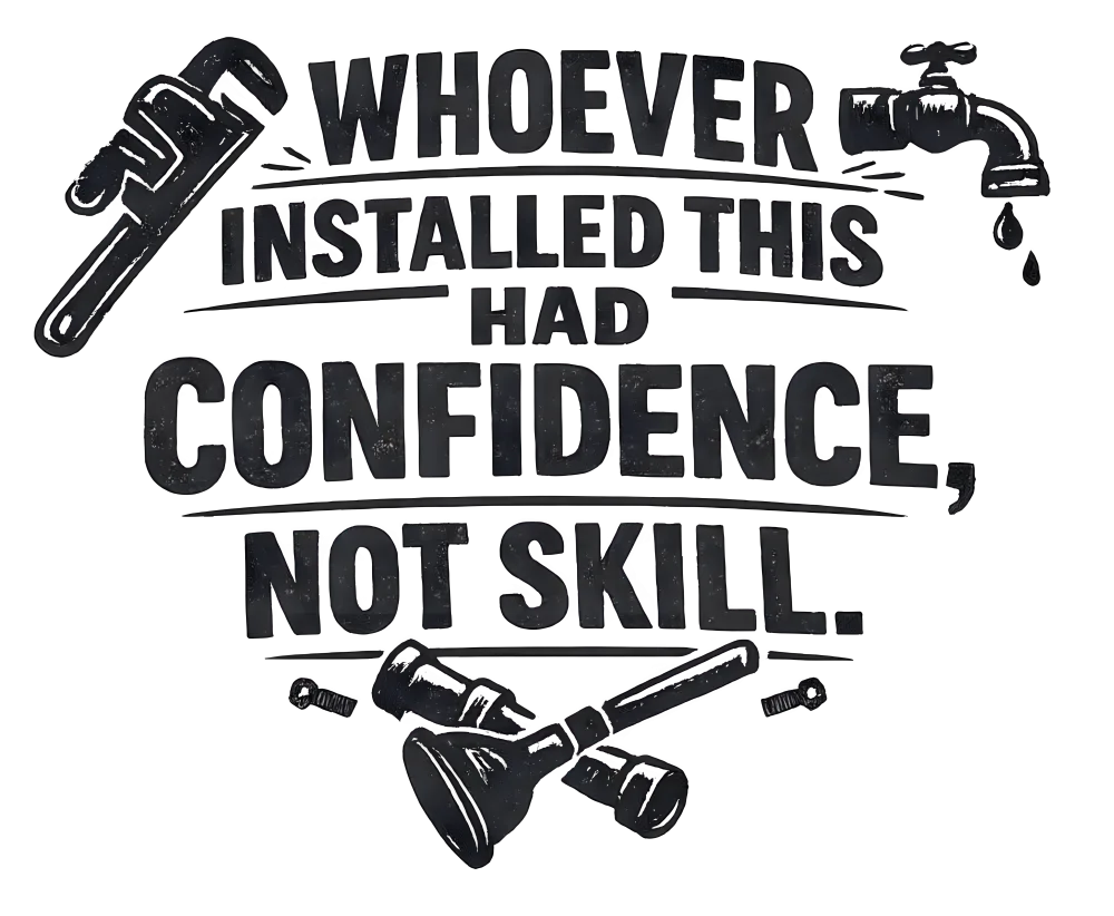 Funny Plumber shirt design - Whoever Installed This Had Confidence, Not Skill